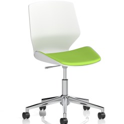 Florence 5 Star Base White Frame Fabric Visitor Chair - image 5