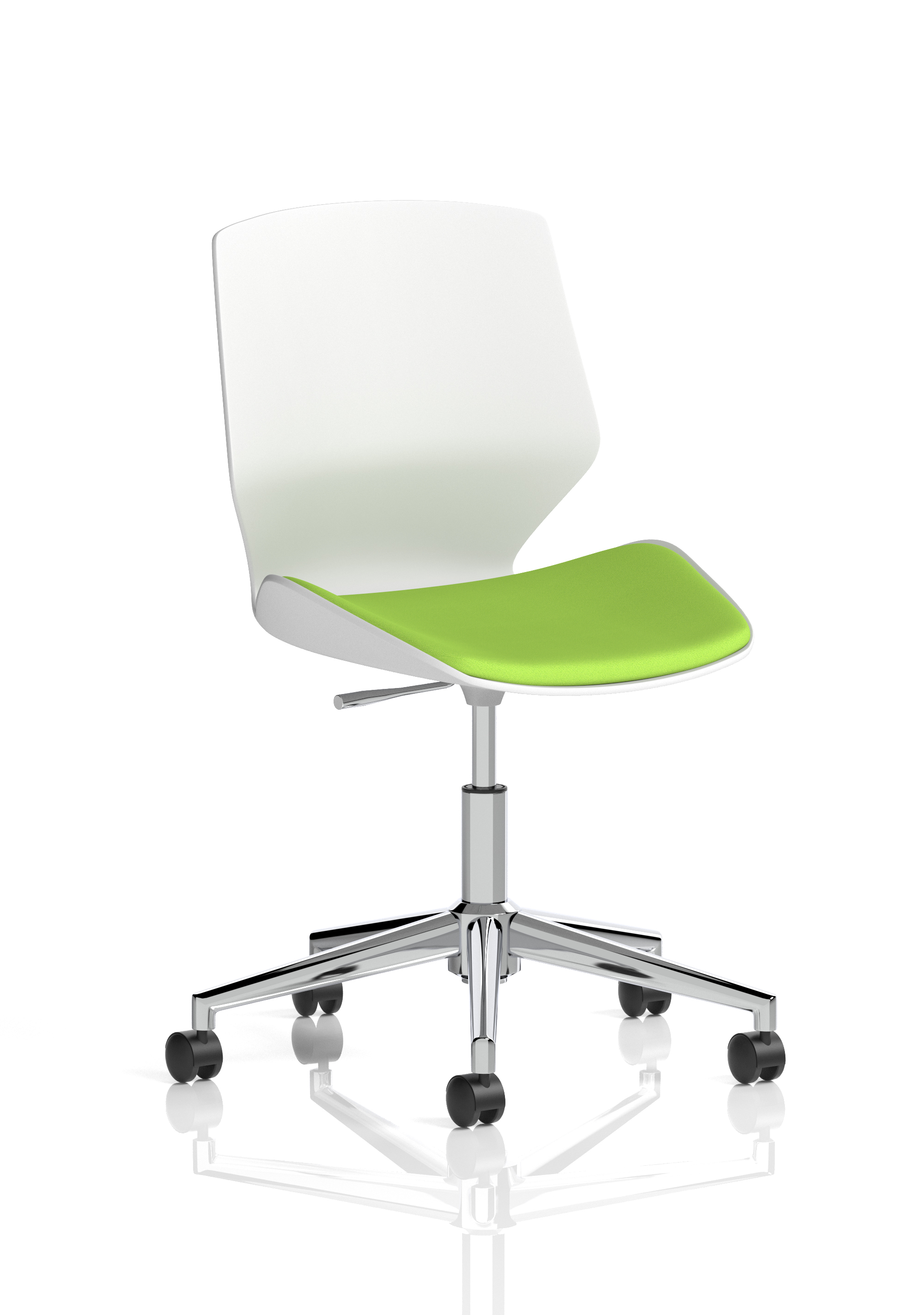 Florence 5 Star Base White Frame Fabric Visitor Chair - image 5