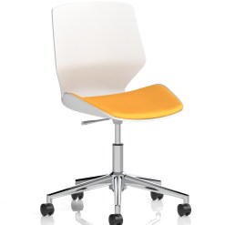 Florence 5 Star Base White Frame Fabric Visitor Chair - image 6