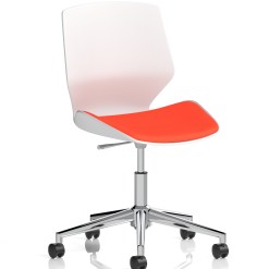 Florence 5 Star Base White Frame Fabric Visitor Chair - image 8