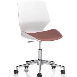 Florence 5 Star Base White Frame Fabric Visitor Chair - image 10