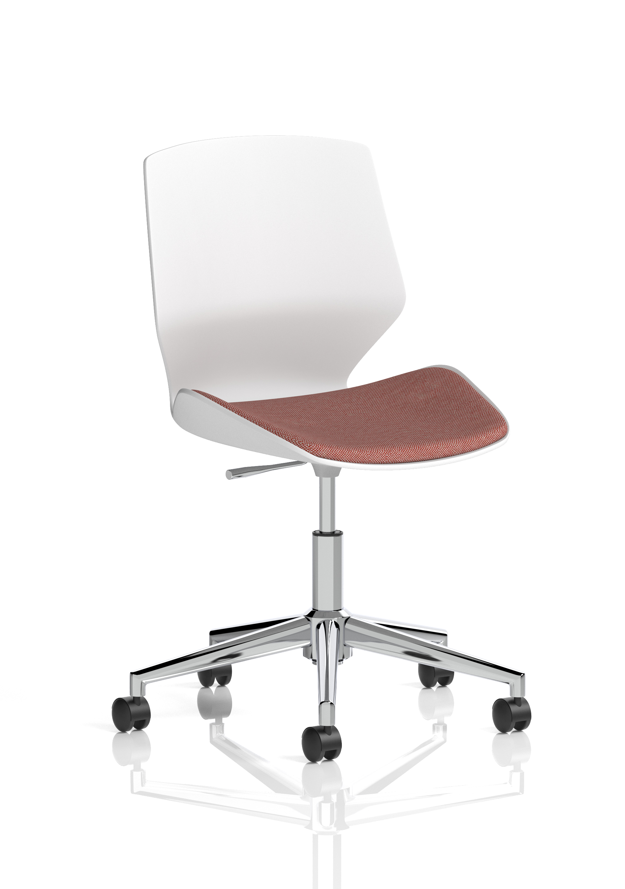 Florence 5 Star Base White Frame Fabric Visitor Chair - image 10