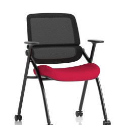 Capra Mesh Back Folding Office Training Chair With Sliding Arms - image 3
