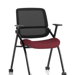 Capra Mesh Back Folding Office Training Chair With Sliding Arms - image 4