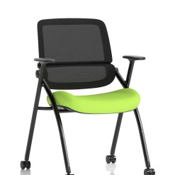 Capra Mesh Back Folding Office Training Chair With Sliding Arms - image 6