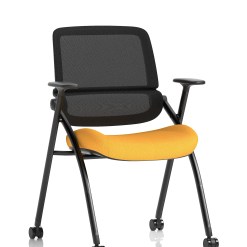 Capra Mesh Back Folding Office Training Chair With Sliding Arms - image 7