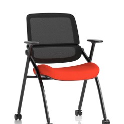 Capra Mesh Back Folding Office Training Chair With Sliding Arms - image 9