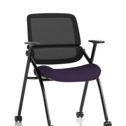Capra Mesh Back Folding Office Training Chair With Sliding Arms - image 10