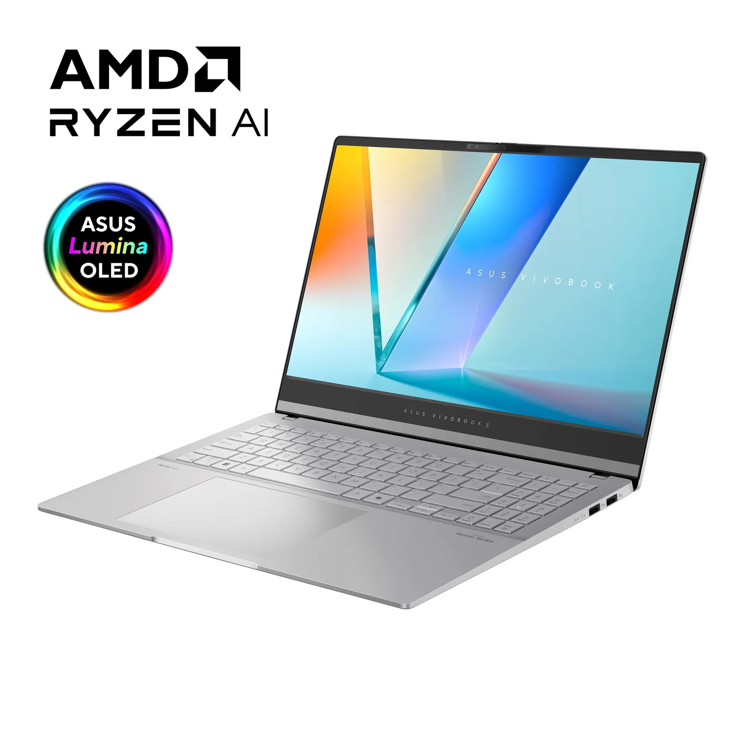 ASUS Vivobook S 15 OLED M5506WA-MA042W AMD Ryzen AI 9 365 Laptop 39.6 cm (15.6") 3K 32 GB LPDDR5x-SDRAM 1 TB SSD Wi-Fi 6E (802.11ax) Windows 11 Home Silver - image 7