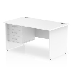 Impulse 1400mm Panel End Straight Desk With Single Fixed Pedestal - image 10