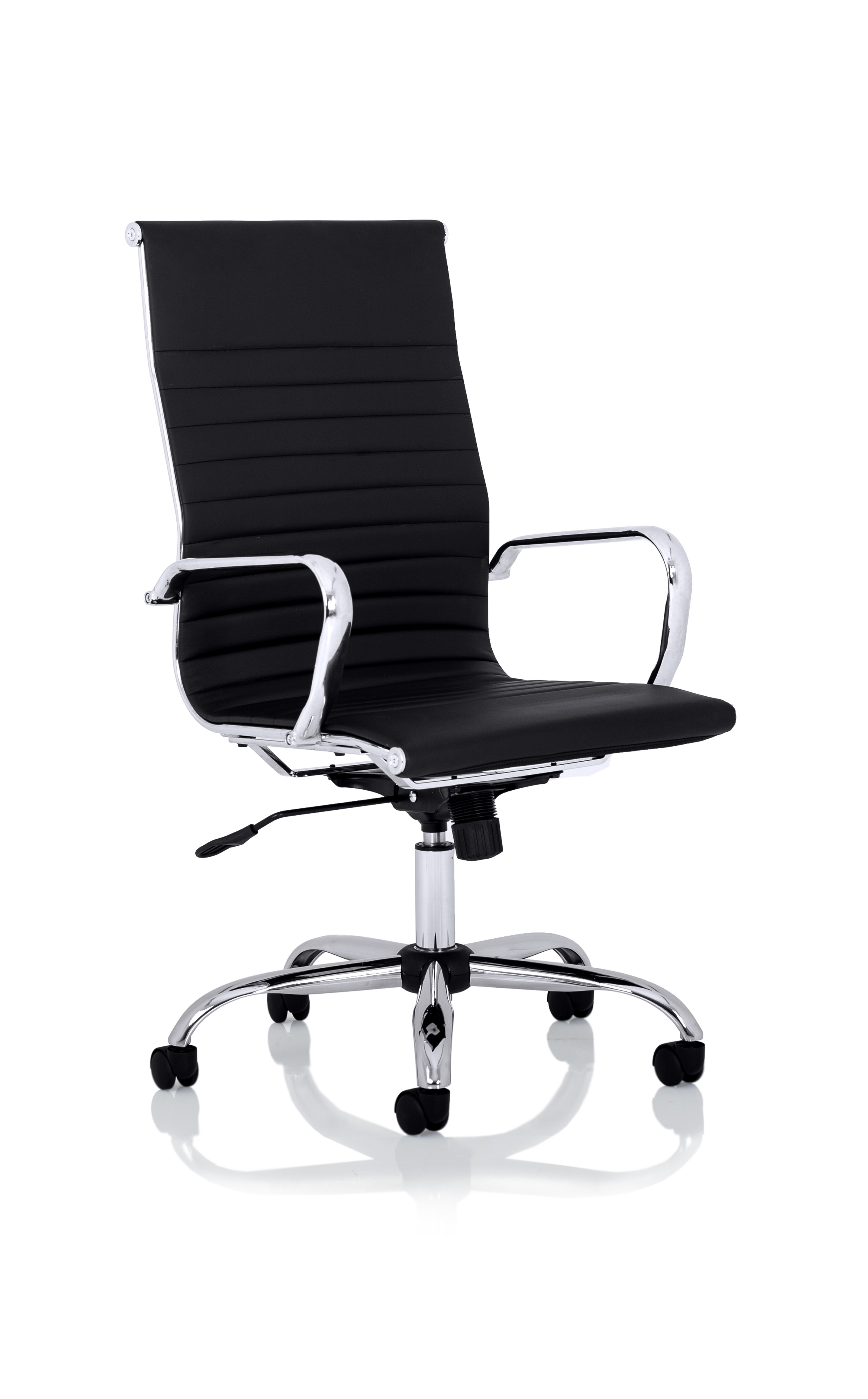 Nola Black Leather Executive Office Chair with Arms - image 2