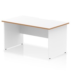 Impulse Scalloped Edge 1400mm Straight Desk Panel End Leg - image 7