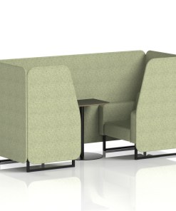 Brixworth Booth With Black Table In Single Tone