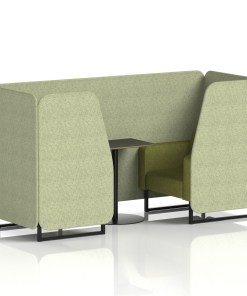 Brixworth Booth With Black Table In Two Tone