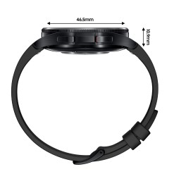Samsung Galaxy Watch6 Classic SM-R960NZKAEUA smartwatch / sport watch 3.81 cm (1.5") OLED 47 mm Digital 480 x 480 pixels Touchscreen Black Wi-Fi GPS (satellite)