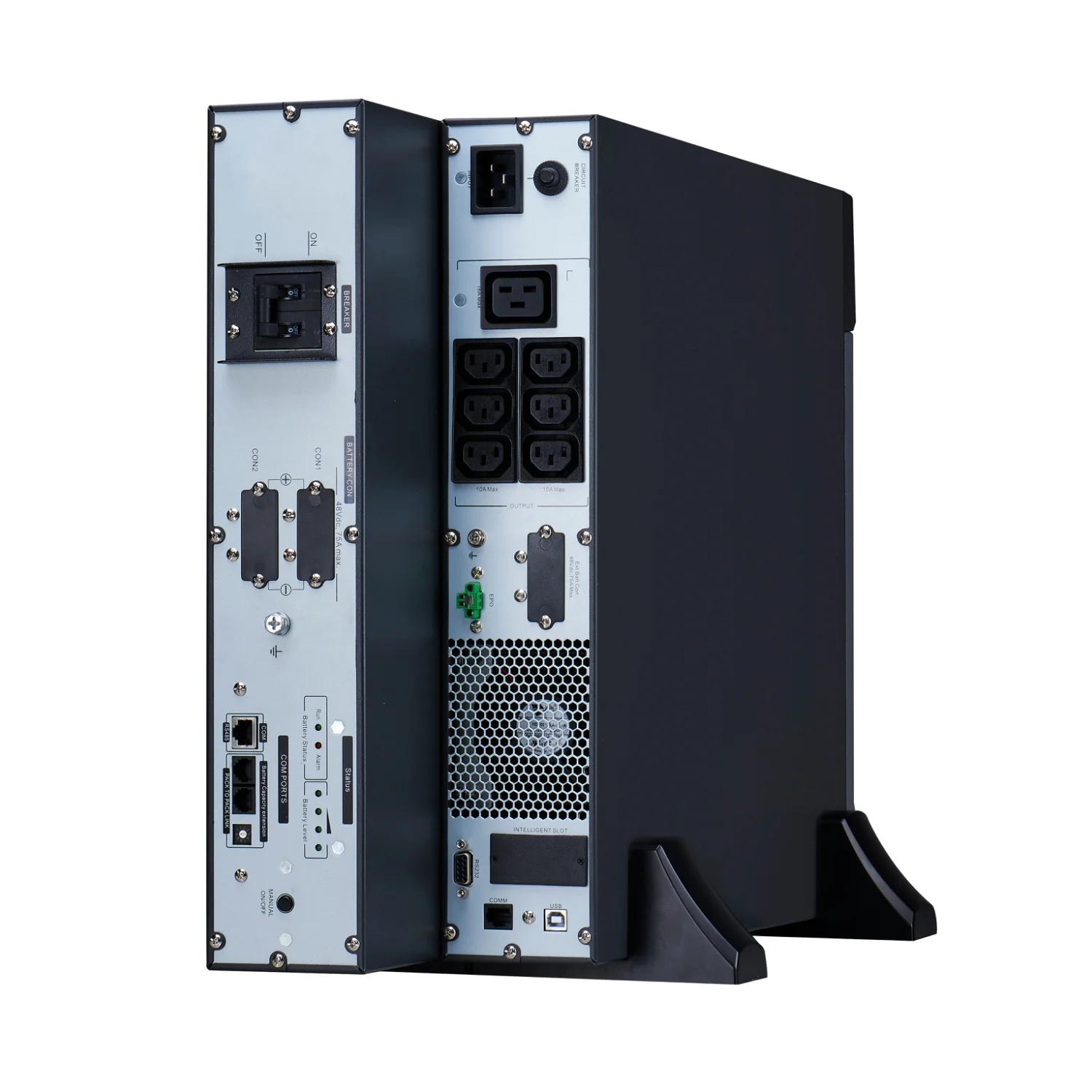 APC Easy UPS On-Line, 3kVA, Lithium-ion, Rack/Tower 4U, 230V, 6 IEC C13 + 1 IEC C19 outlets, Intelligent Card Slot, Extended runtime, W/ rail kit - image 4