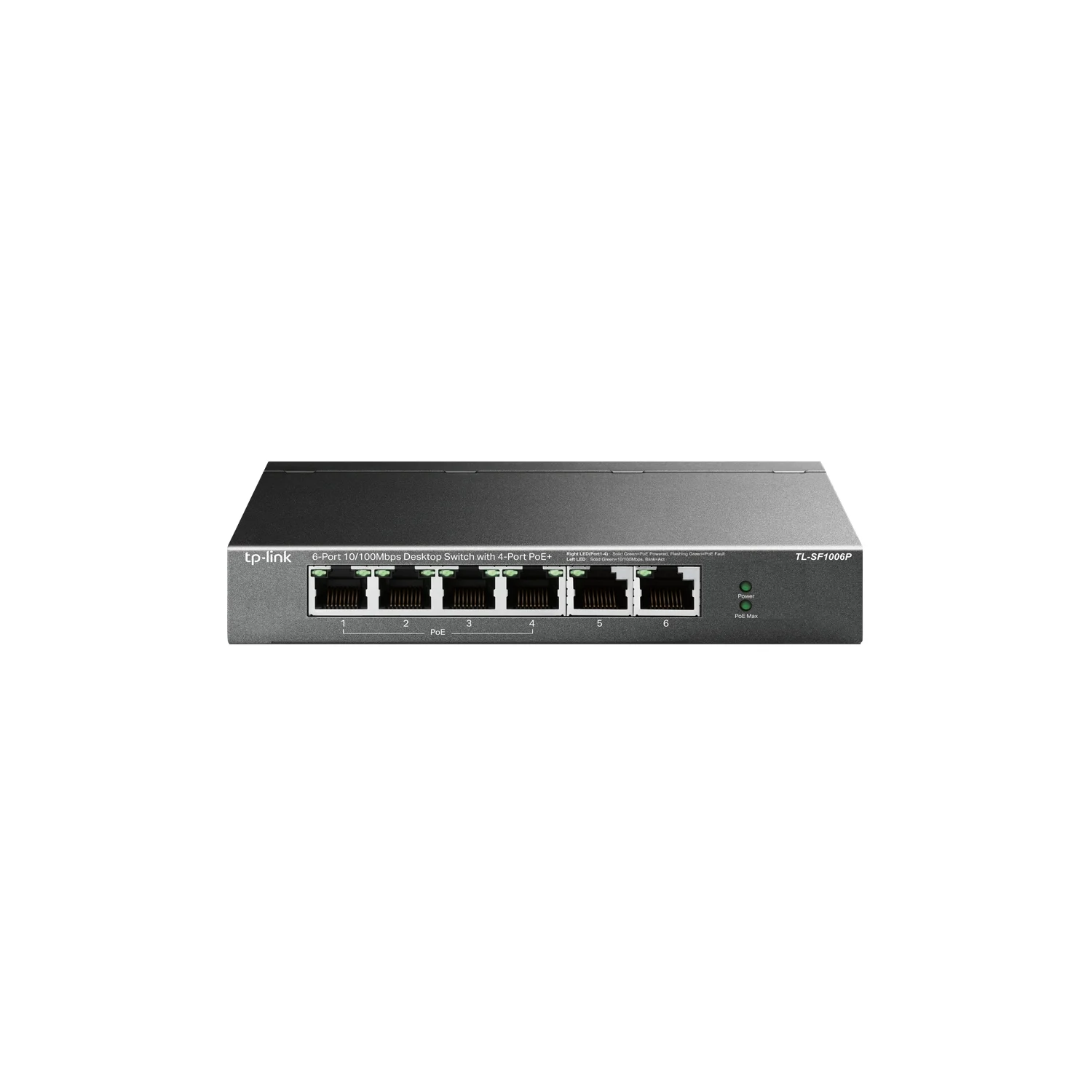 Tplink TP-Link TL-SF1006P network switch Unmanaged Fast Ethernet (10/100) Power over Ethernet (PoE) Black