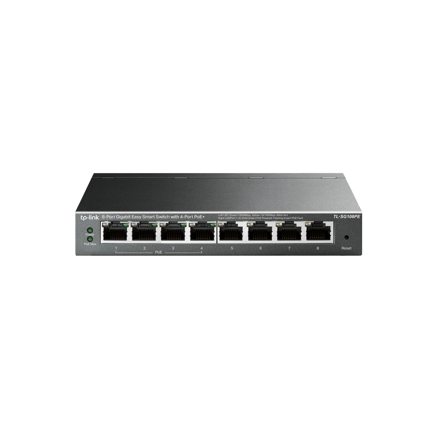 Tplink TP-Link TL-SG108PE network switch Managed L2 Gigabit Ethernet (10/100/1000) Power over Ethernet (PoE) Black