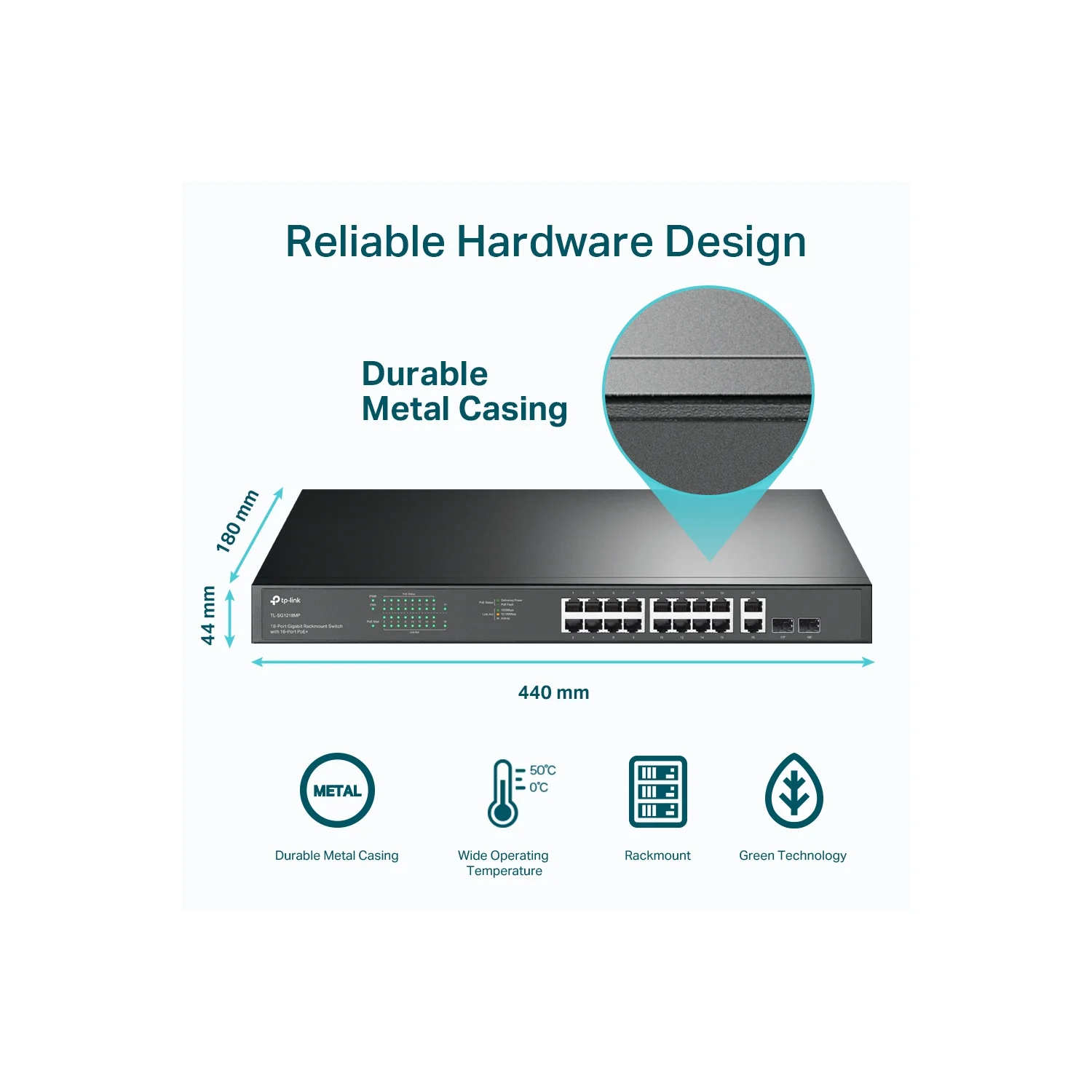 Tplink TP-Link 18-Port Gigabit Rackmount Switch with 16 PoE+ - image 7