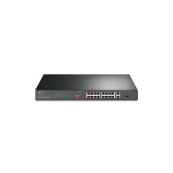 Tplink TP-Link 16-Port 10/100 Mbps + 2-Port Gigabit Rackmount PoE Switch with 16-Port PoE+