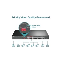 Tplink TP-Link 24-Port 10/100Mbps + 2-Port Gigabit Unmanaged PoE+ Switch - image 4
