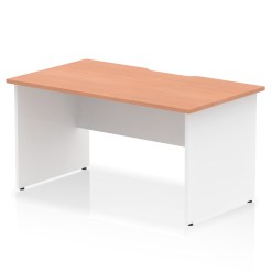 Impulse Scalloped Edge 1400mm Straight Desk Panel End Leg - image 8