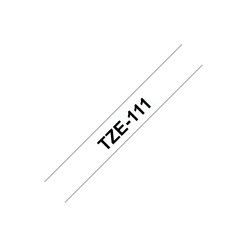 Brother TZE-111 label-making tape Black on transparent