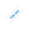 Brother TZE-243 label-making tape Blue on white