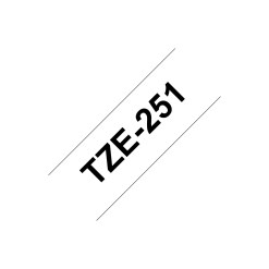 Brother TZE-251 label-making tape Black on white