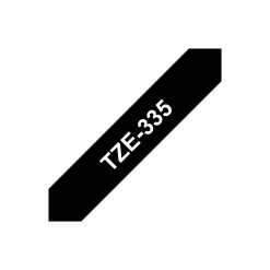 Brother TZE-335 label-making tape White on black TZ