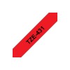 Brother TZE-431 label-making tape Black on red