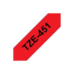 Brother TZE-451 label-making tape Black on red TZ