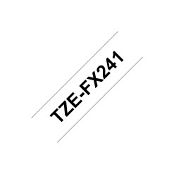 Brother TZE-FX241 label-making tape Black on white TZ