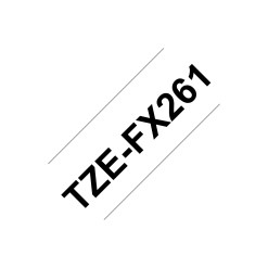 Brother TZE-FX261 label-making tape Black on white