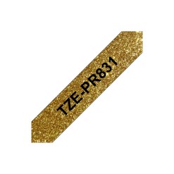 Brother TZE-PR831 label-making tape Black on gold