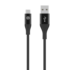 Celly USBMICROCOLORBK USB cable USB 2.0 1 m USB A Micro-USB B Black