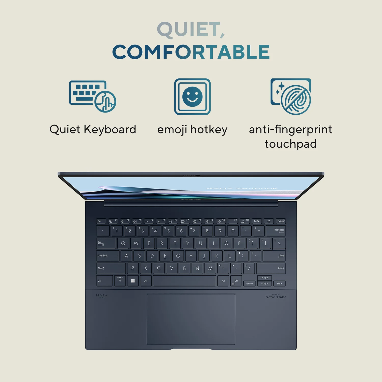 ASUS Zenbook 14 OLED UX3405CA-QL104W Intel Core Ultra 9 285H Laptop 35.6 cm (14") Touchscreen WUXGA 32 GB LPDDR5x-SDRAM 1 TB SSD Wi-Fi 7 (802.11be) Windows 11 Home Blue