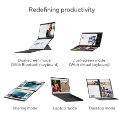 ASUS Zenbook Duo UX8406CA-QL135W Intel Core Ultra 7 255H Hybrid (2-in-1) 35.6 cm (14