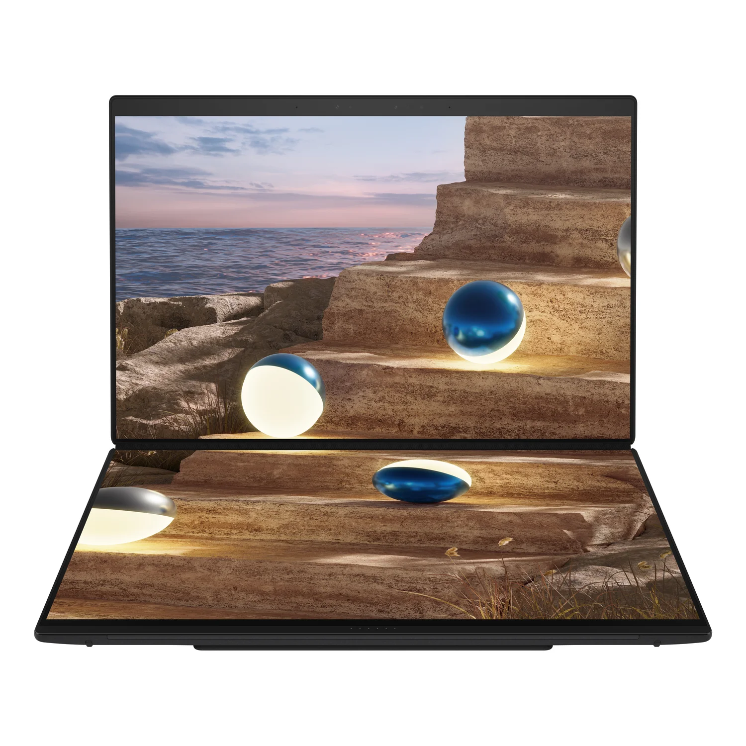 ASUS Zenbook Duo UX8407AA-SN102W Intel Core Ultra X9 388H Laptop 35.6 cm (14") Touchscreen 3K 32 GB LPDDR5x-SDRAM 1 TB SSD Wi-Fi 7 (802.11be) Windows 11 Home Grey