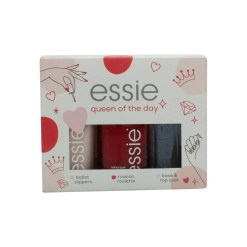 Essie Queen Of The Day Nail Polish Gift Set 13.5ml Ballet Slippers + 13.5ml Russian Roulette + 13.5ml Base & Top Coat