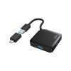 Hama 00200116 interface hub USB 3.2 Gen 1 (3.1 Gen 1) Type-A + Type-C 5000 Mbit/s Black