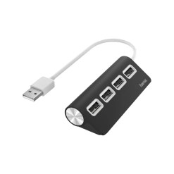 Hama 00200119 interface hub USB 2.0 480 Mbit/s Black