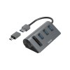 Hama 00200140 laptop dock/port replicator USB 3.2 Gen 1 (3.1 Gen 1) Type-A Anthracite, Black