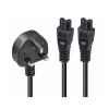 Lindy 2.5m UK 3 Pin Plug To IEC 2 x C5 Splitter Extension Cable, Black