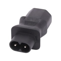 Lindy IEC C8 Figure 8 Socket to IEC C13 3 Pin Plug Adapter