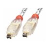 Lindy 25m Premium FireWire Cable - 4 Pin Male to 4 Pin Male, Transparent