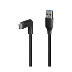 Lindy 1.5m USB 3.2 Type A to C Cable, 90° Right Angle, 10Gbps