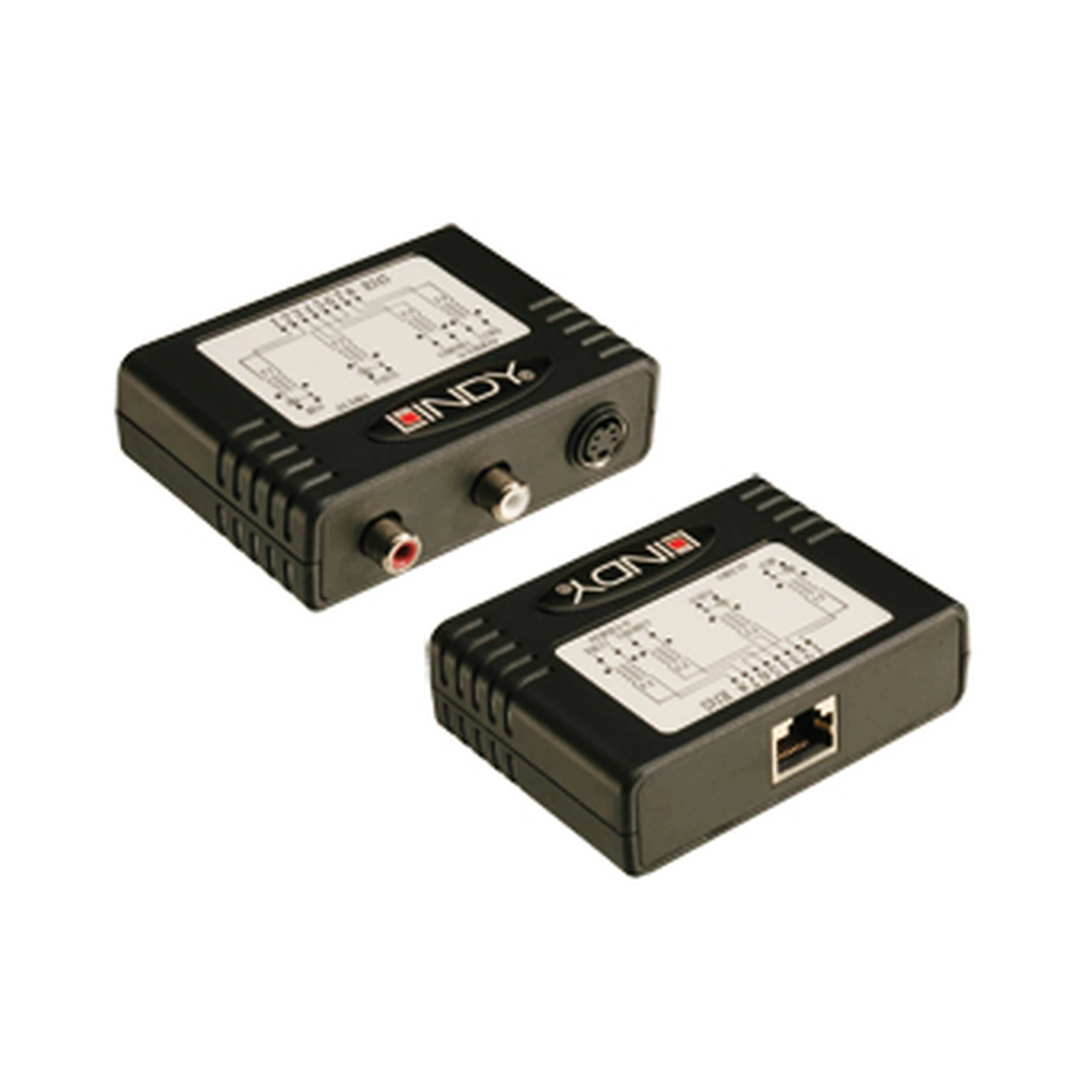 Lindy Audio/Video Extender - S-VHS & Stereo S-Video + Audio RJ45 Black