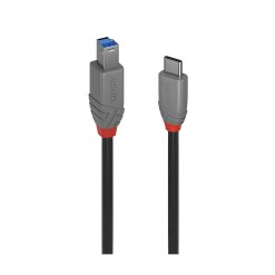 Lindy 1m USB 3.2 Type C to B Cable, Anthra Line