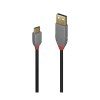 Lindy 1m USB 2.0 Type A to C Cable, Anthra Line